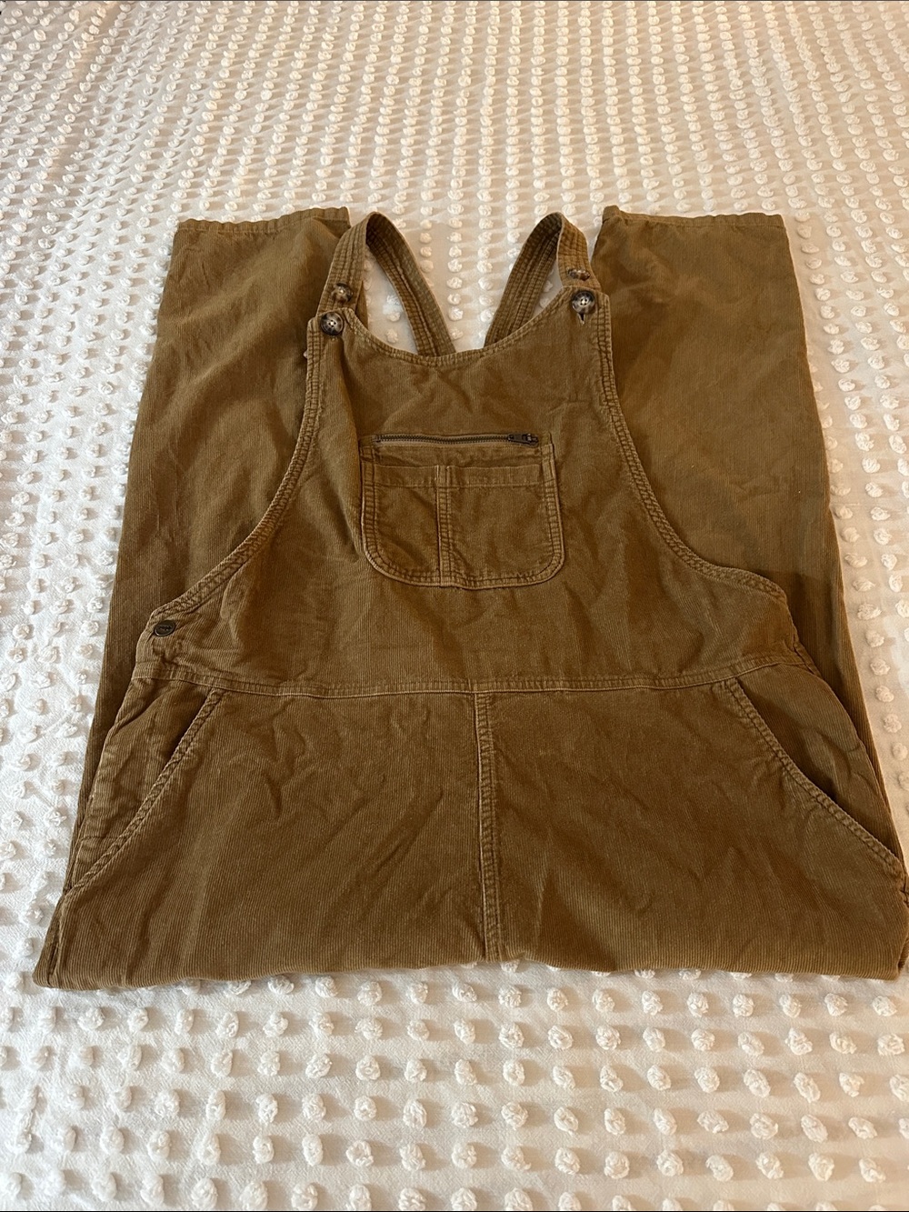 Toad&Co Women's Corduroy Overalls - Olive Brown